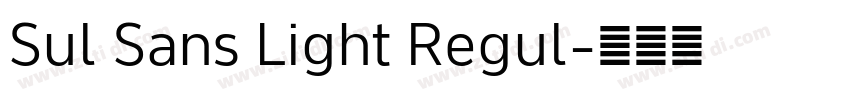 Sul Sans Light Regul字体转换